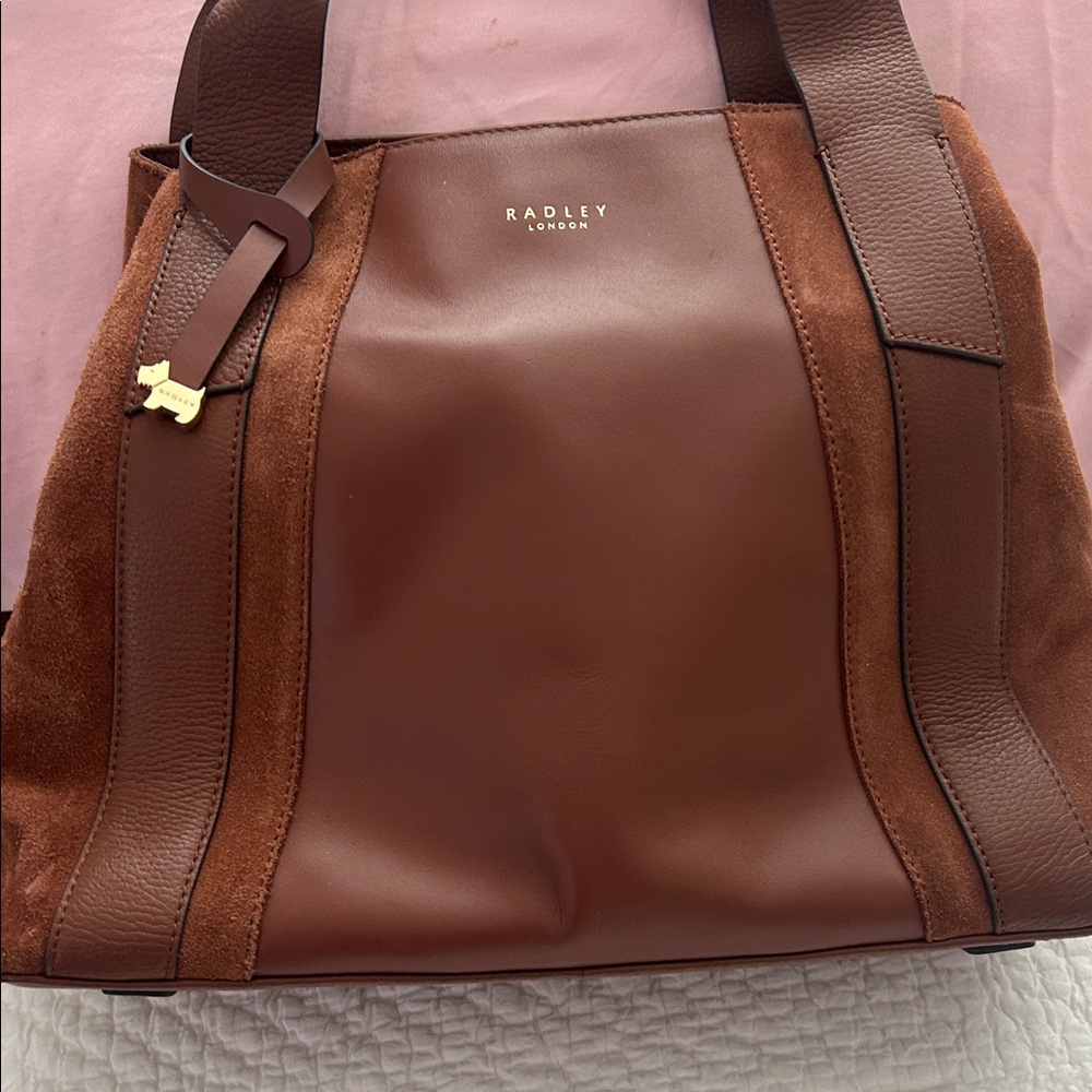 RADLEY LONDON Baylis Leather & Suede Shoulder Bag with crossbody strap
